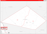 Jeff Davis County Wall Map Red Line Style